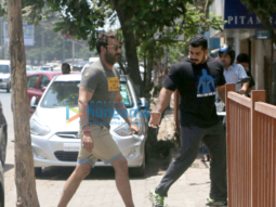 Ajay Devgn snapped as he enters a gym in Juhu