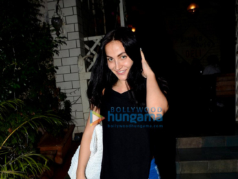 Elli Avram snapped post dinner at Smoke House Delhi