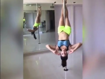 Watch: Jacqueline Fernandez’s sexy pole workout will inspire you Watch: Jacqueline Fernandez’s sexy pole workout will inspire you