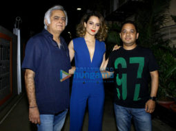 Kangna Ranaut and Hansal Mehta at their film ‘Simran’s wrap up bash