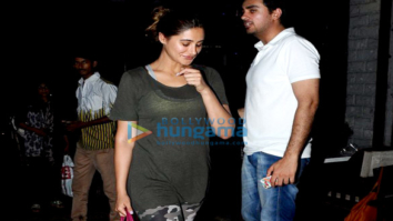 Nargis Fakhri snapped post her meeting in Juhu