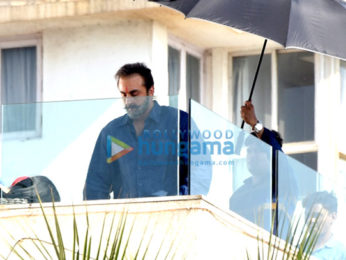 Ranbir Kapoor photographed in 'Sanjay Dutt's get up