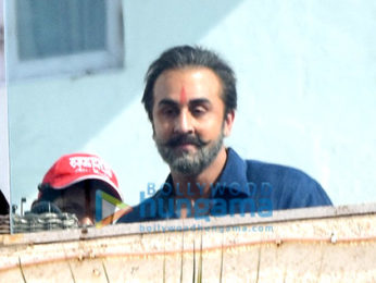 Ranbir Kapoor photographed in 'Sanjay Dutt's get up
