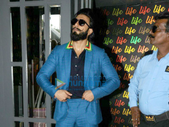 Ranveer Singh snapped post Filmfare shoot in Juhu