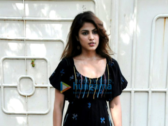 Rhea Chakraborty snapped post dubbing for 'Half Girlfriend'