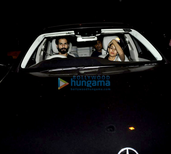 Shahid Kapoor & Mira Rajput snapped heading for a drive in their new Mercedes S Class Shahid Kapoor & Mira Rajput snapped heading for a drive in their new Mercedes S Class