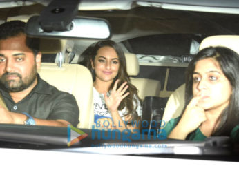 Sonakshi Sinha and family snapped post 'Noor' screening