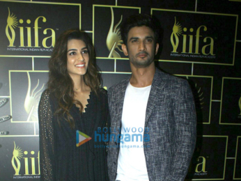 Sushant Singh Rajput and Kriti Sanon snapped during the 'IIFA Voting Day' event