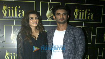 Sushant Singh Rajput and Kriti Sanon snapped during the ‘IIFA Voting Day’ event
