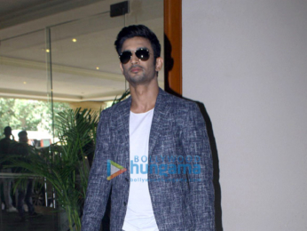 Sushant Singh Rajput and Kriti Sanon snapped during the 'IIFA Voting Day' event