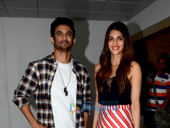 Sushant and Kriti snapped at Raabta's promotions