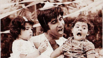 Throwback Tuesday: Amitabh Bachchan bonds with toddlers Shweta Bachchan and Twinkle Khanna
