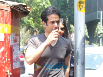 Tusshar Kapoor snapped with a mystery girl at Bastian