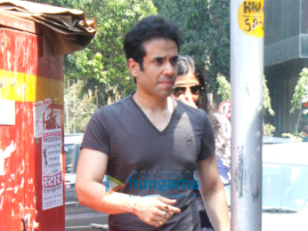 Tusshar Kapoor snapped with a mystery girl at Bastian
