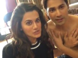 Varun Dhawan Goes Topless & Shows Abs On The Sets Of Judwaa 2