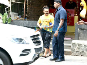 Aamir Khan snapped post spa session
