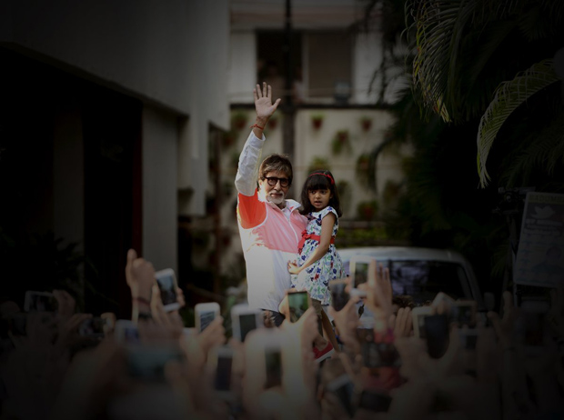Aaradhya Bachchan joins her grandpa Amitabh Bachchan to greet fans-2