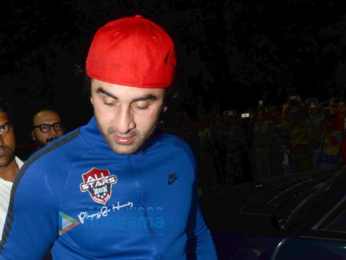 Abhishek Bachchan and Ranbir Kapoor play a friendly football match with the CISF personnels