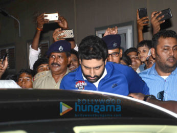 Abhishek Bachchan and Ranbir Kapoor play a friendly football match with the CISF personnels