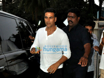 Akshay Kumar and family snapped post a movie screening at PVR Juhu