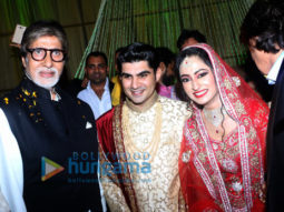 Amitabh Bachchan snapped at his friend’s son’s wedding in Mumbai