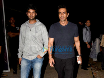 Arjun Rampal and Purab Kohli snapped post 'Baahubali 2 – The Conclusion' screening