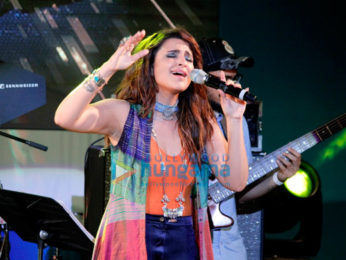 Ayushmann Khurrana and Parineeti Chopra at the musical concert of their film Meri Pyaari Bindu