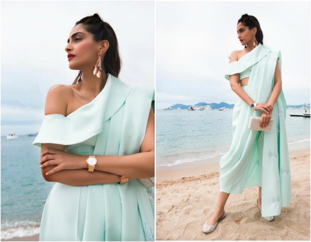 Cannes 2017 Sonam Kapoor's trouser saree is perfect blend of Indian and western culture for this hot summer-2