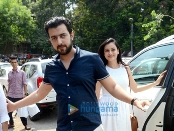 Dia Mirza snapped with her husband Sahil Sangha post lunch in Bandra