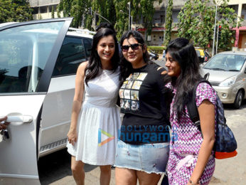 Dia Mirza snapped with her husband Sahil Sangha post lunch in Bandra