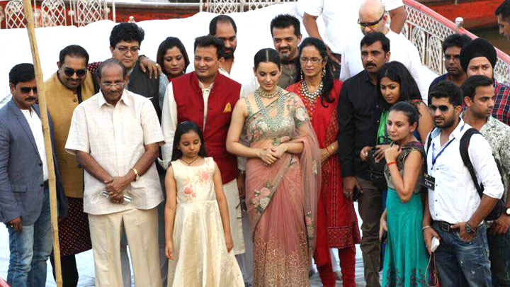 Kangana Ranaut, Shankar-Ehsaan-Loy At The Poster Launch Of Manikarnika – The Queen Of Jhansi Kangana Ranaut, Shankar-Ehsaan-Loy At The Poster Launch Of Manikarnika – The Queen Of Jhansi