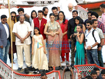 Kangna Ranaut launches a 20 feet tall emblem logo poster of the film 'Manikarnika - The Queen Of Jhansi'