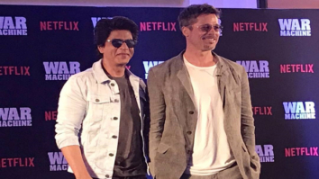WATCH: OMG! Superstars Shah Rukh Khan and Brad Pitt in one frame for Brad’s Netflix film War Machine promotion is breaking the Internet