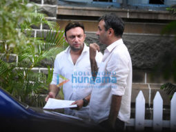 Rajkumar Hirani snapped on the sets of Sanjay Dutt’s biopic in Mumbai