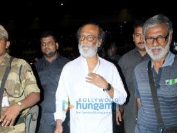 Rajinikant snapped arriving in Mumbai amidst heavy security