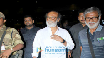 Rajinikant snapped arriving in Mumbai amidst heavy security
