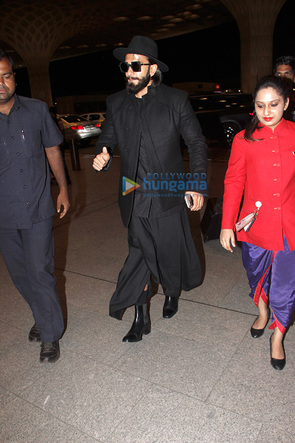 Ranveer Singh Snapped In Bandhgala Suit At A Private Airport