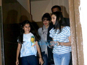 Raveena Tandon snapped with kids post movie at PVR