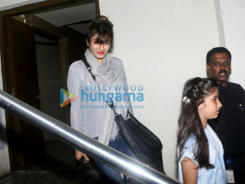 Raveena Tandon snapped with kids post movie at PVR