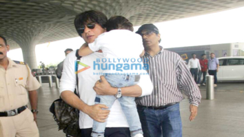 Shah Rukh Khan, AbRam Khan and Aryan Khan snapped with friends at the airport
