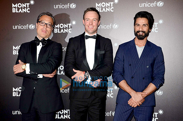 Shahid Kapoor looks suave as he poses on the red carpet at the ‘Mont Blanc’ bash