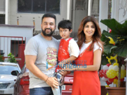 Shilpa Shetty and her family snapped on the occassion of her son Viaan Raj Kundra’s birthday