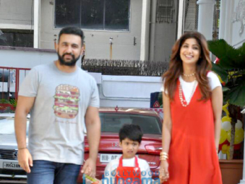 Shilpa Shetty and her family snapped on the occassion of her son Viaan Raj Kundra's birthday