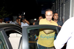 Sunny Leone and Virender Sehwag snapped post meeting in Bandra