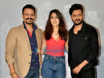 Vivek Oberoi, Ritiesh Deshmukh and Rhea Chakraborty snapped at 'Bank Chor' promotions