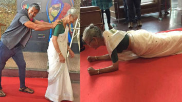 Watch: Milind Soman’s 78-year-old mother does a plank in a saree for 80 seconds