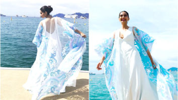 Watch: Sonam Kapoor is a vision in white against a serene backdrop on the beach at Cannes 2017