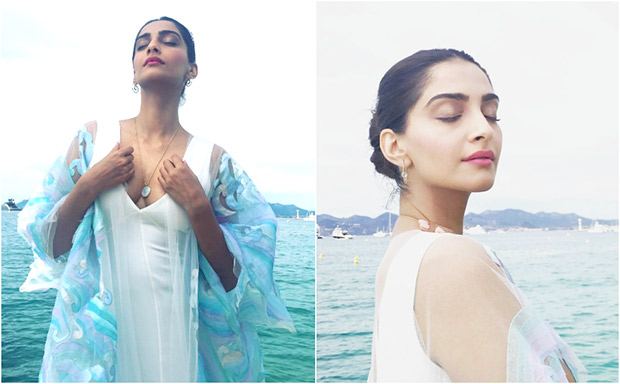 Watch Sonam Kapoor is a vision in white against a serene backdrop on the beach at Cannes 2017-5