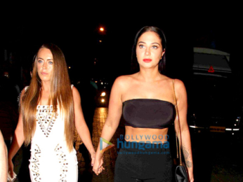 X-Factor judge Tulisa snapped post dinner at Olive