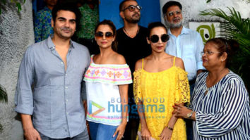 Arbaaz Khan, Malaika Arora and family snapped post Lunch at Olive